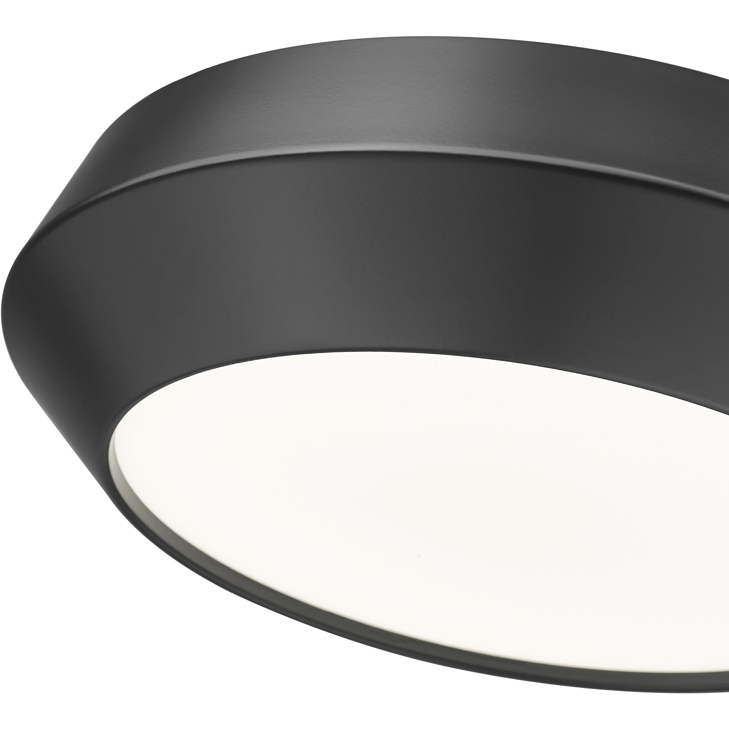 Quasars LED 12 inch Matte Black Flush Mount Ceiling Light