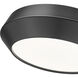 Quasars LED 12 inch Matte Black Flush Mount Ceiling Light