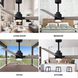 Atlas Alessandra-LK 42 inch Matte Black with Gray Ash Blades Indoor/Outdoor Ceiling Fan