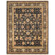 Taj Mahal 117 X 93 inch Black and Yellow Area Rug, Wool