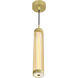 Neva LED 2.5 inch Satin Gold Mini Pendant Ceiling Light