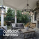 Open Air Carson 3 Light 21 inch Weathered Zinc Outdoor Pendant