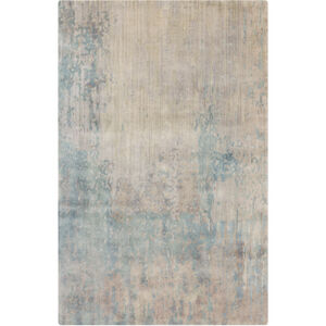 Watercolor 96 X 60 inch Denim/Ivory/Camel/Light Gray/Medium Gray/Taupe Rugs, Wool