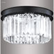 Contemporary Europa 2 Light Satin Black Flush Mount Ceiling Light