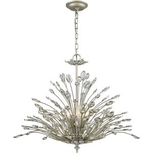 Mullica 6 Light 28 inch Aged Silver Chandelier Ceiling Light