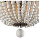 Malibu 3 Light 15 inch White Flush Mount Ceiling Light