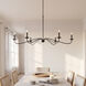 Stella 6 Light 62 inch Matte Black Chandelier Ceiling Light