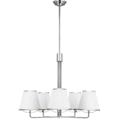 Esther 5 Light 26.63 inch Polished Nickel Chandelier Ceiling Light