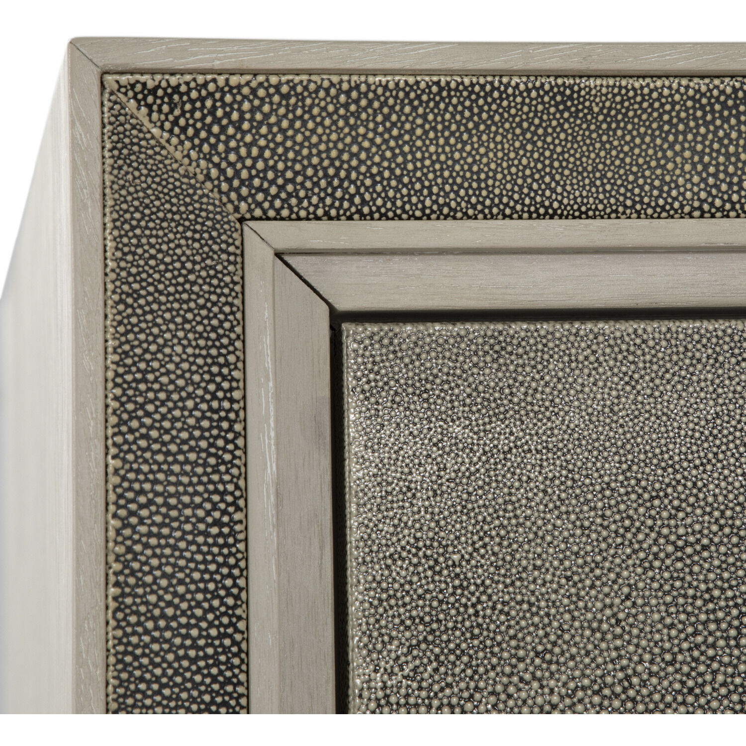 Alford Cerused White / Natural Shagreen Chest