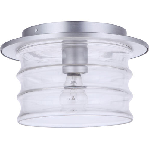 Canon 1 Light 11.38 inch Satin Aluminum Outdoor Flushmount