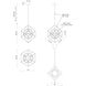 Monza LED 24.38 inch Black and Antique Brass Chandelier Ceiling Light