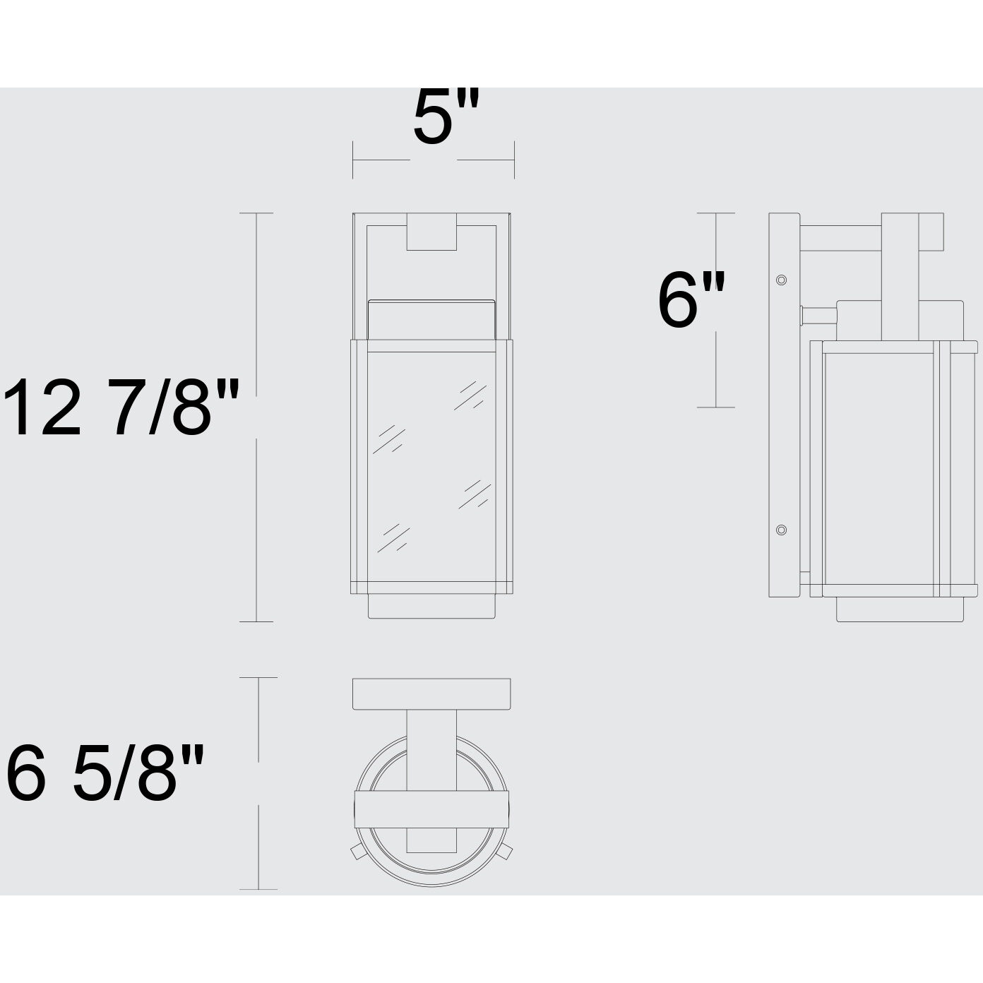 Winston LED 12.88 inch Sand Black Outdoor Wall Sconce
