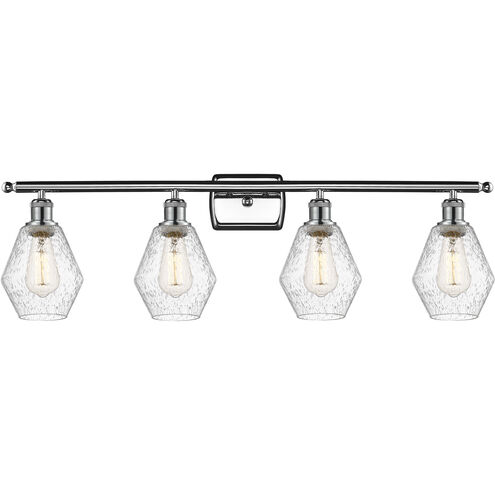 Ballston Cindyrella 4 Light 36 inch Polished Chrome Bath Vanity Light Wall Light in Incandescent, Seedy Glass
