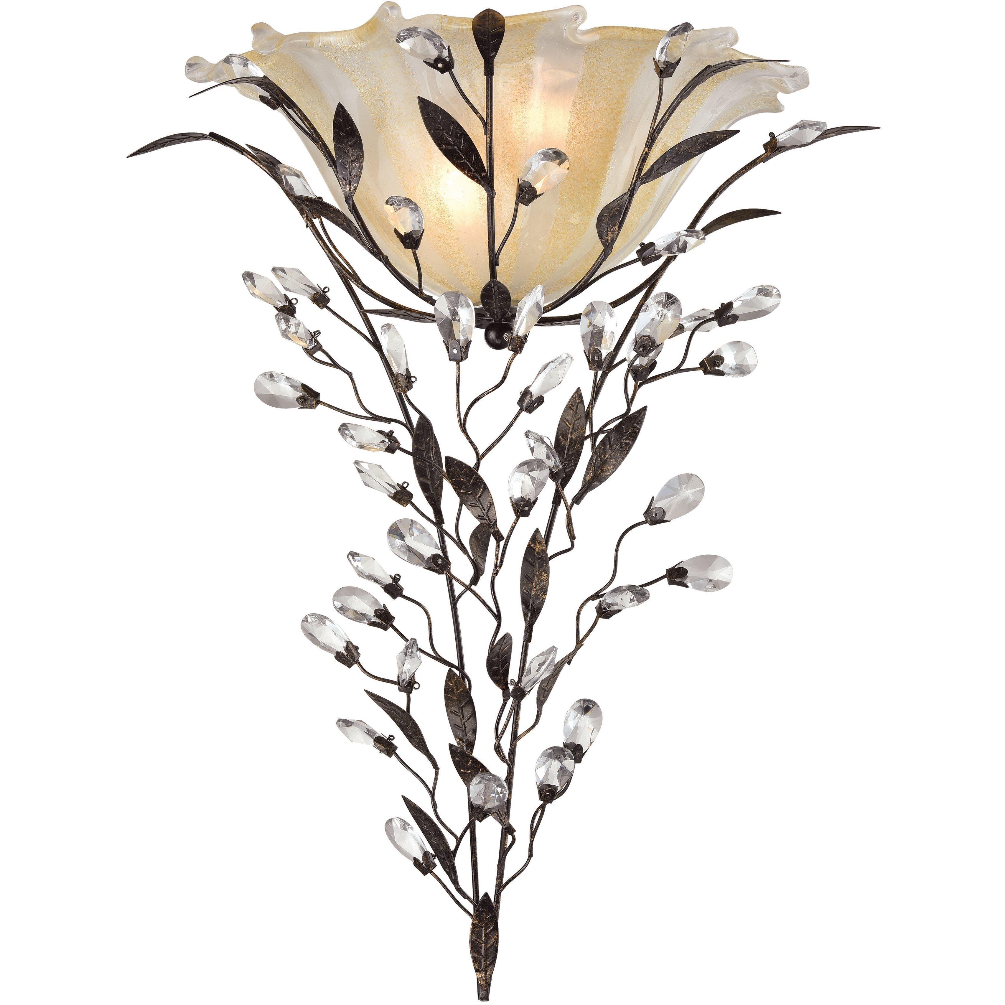 Circeo 2 Light 17 inch Deep Rust Sconce Wall Light