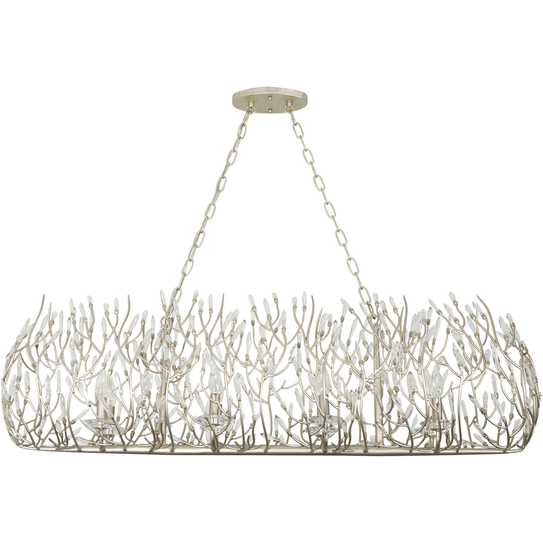 Bask 8 Light 48 inch Gold Dust Linear Pendant Ceiling Light