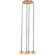 Sean Lavin Gable 4 Light 10.4 inch Hand Rubbed Antique Brass Chandelier Ceiling Light