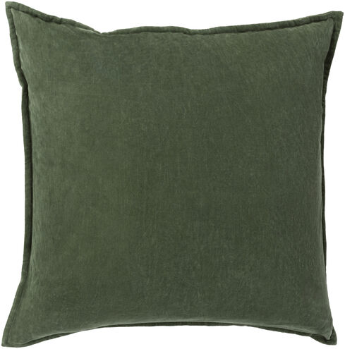 Cotton Velvet 18 X 18 inch Medium Green Pillow Kit, Square