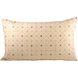 Vienna 26 X 5.5 inch Cream with Gold and Sand Lumbar Pillow