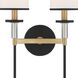Hatfield Bath Wall Light in Black Forged with Vibrant Gold