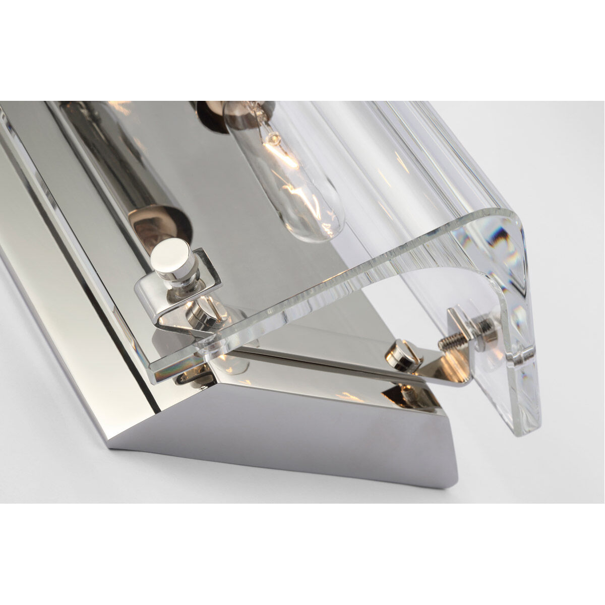 AERIN Clayton 2 Light 5.5 inch Crystal and Polished Nickel Wall Sconce Wall Light in Crystal with Polished Nickel