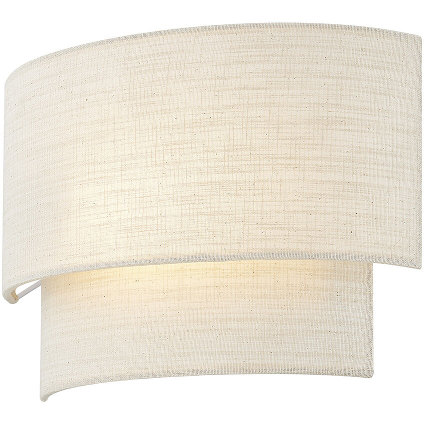 Textile Collection 1 Light 14 inch Cream and White ADA Wall Sconce Wall Light