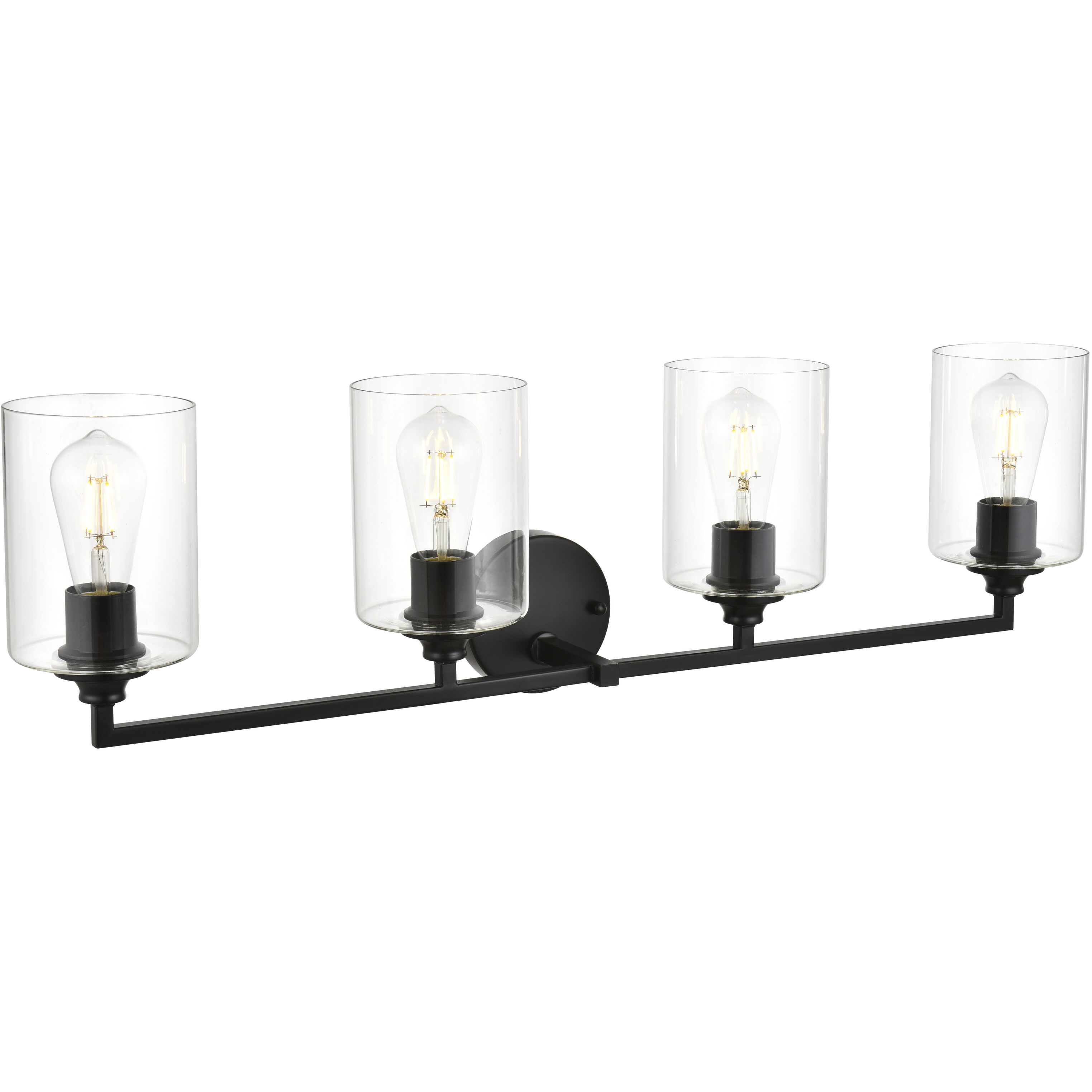Mayson 4 Light 33 inch Black Bath Sconce Wall Light