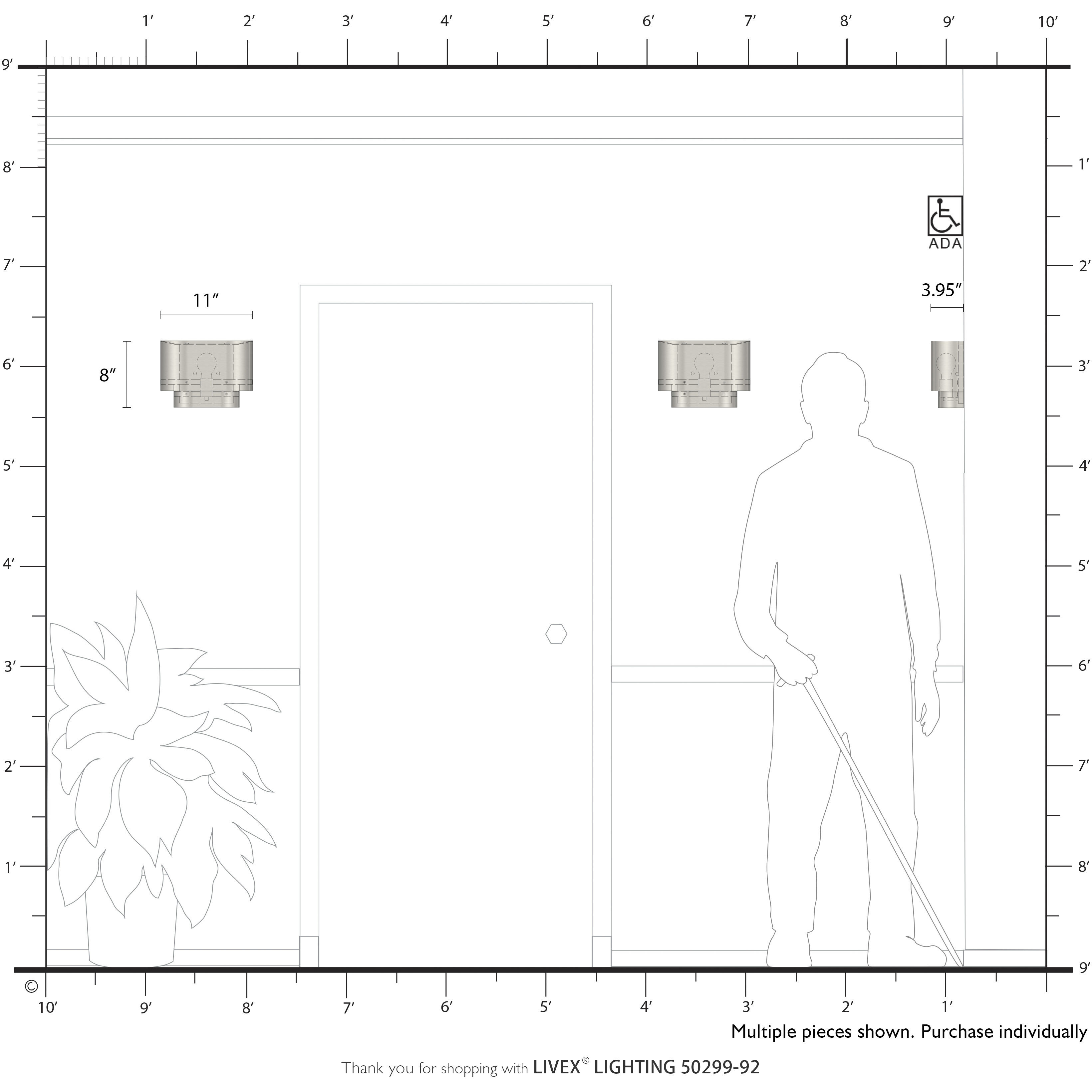 Springview 1 Light 11 inch English Bronze ADA Wall Sconce Wall Light