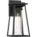 Lanister Court 1 Light 16 inch Coal/Gold Outdoor Wall Light, Great Outdoors