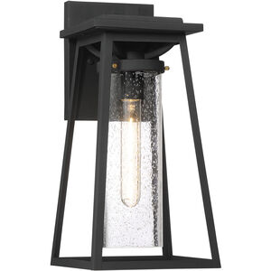 Lanister Court 1 Light 16 inch Coal/Gold Outdoor Wall Light, Great Outdoors