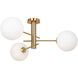 Aurelia LED 31.5 inch Brass Semi-Flush Mount Ceiling Light