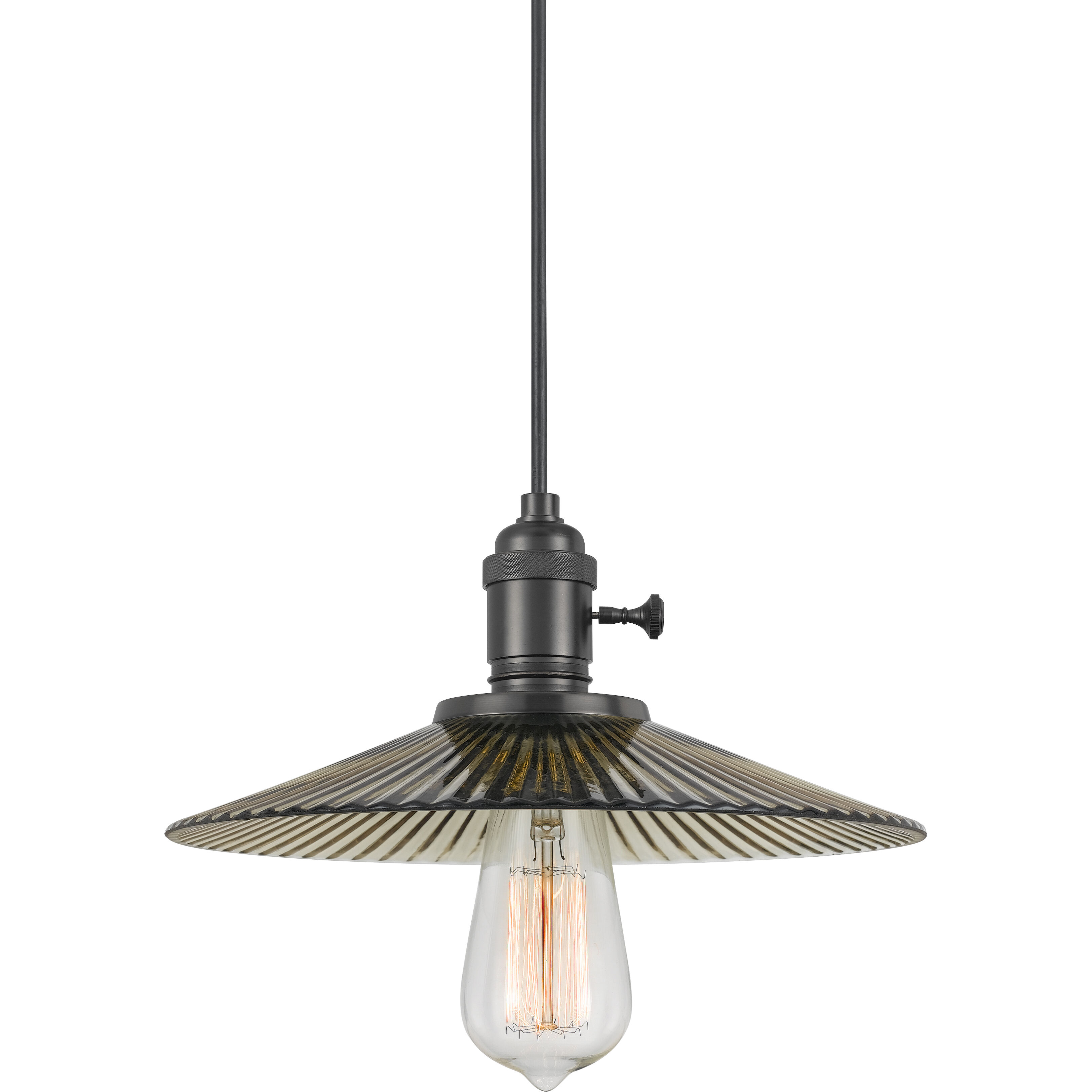 Signature 1 Light 10 inch Black Pendant Ceiling Light