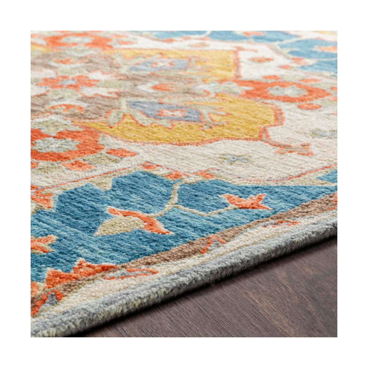 Bonifate 36 X 24 inch Navy/Aqua/Burnt Orange/Mustard/Tan/Beige Rugs