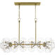 Winter 12 Light 39 inch Soft Brass Island Chandelier Ceiling Light