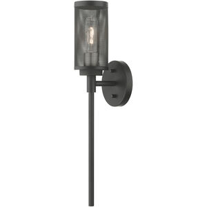 Industro 1 Light 5 inch Black with Brushed Nickel Accents Sconce Wall Light