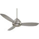 Concept I 52 inch Brushed Nickel with Silver Blades Ceiling Fan