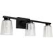 Dalton LED 24 inch Black Bathroom Vanity Wall Light