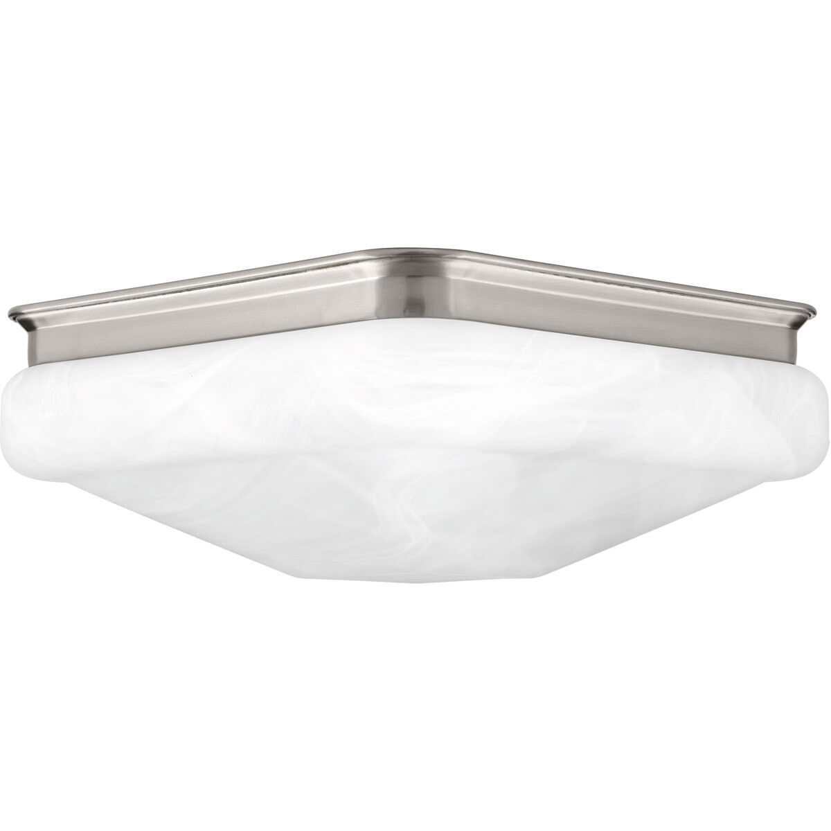 LED Square Glass FM LED 11.38 inch Antique Bronze Flush Mount Ceiling Light, Progress LED