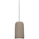 Glide LED Satin Nickel Cord Pendant Ceiling Light in Tan Concrete