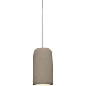 Glide LED Satin Nickel Cord Pendant Ceiling Light in Tan Concrete