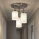 Britton 3 Light 10.63 inch Brushed Nickel Semi-Flush Ceiling Light