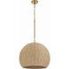 Jace 3 Light 20 inch Soft Gold Pendant Ceiling Light