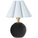 Giorgio 13 inch 60 watt Natural Brass Mini Lamp Portable Light in Mist Blue Scalloped