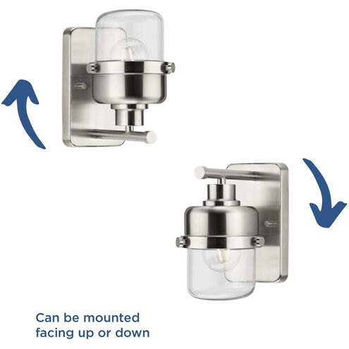 Beckner 1 Light 5 inch Brushed Nickel Bath Light Wall Light