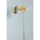 Highgrove 1 Light Aged Brass Plug-in Sconce Wall Light