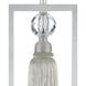 Vitale 69.5 inch 150 watt Silver Leaf and White Marble with Crystal Floor Lamp Portable Light