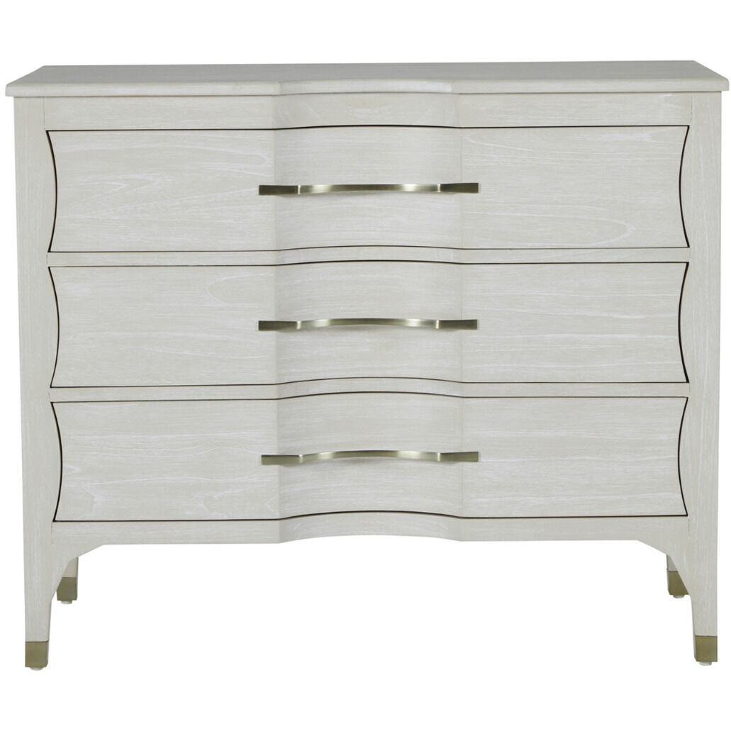 Sherman Cerused White / Stainless Gold Chest