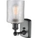 Ballston Cobbleskill 1 Light 5 inch Matte Black Sconce Wall Light in Clear Glass, Ballston