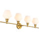 Gene 4 Light 38 inch Brass Wall sconce Wall Light