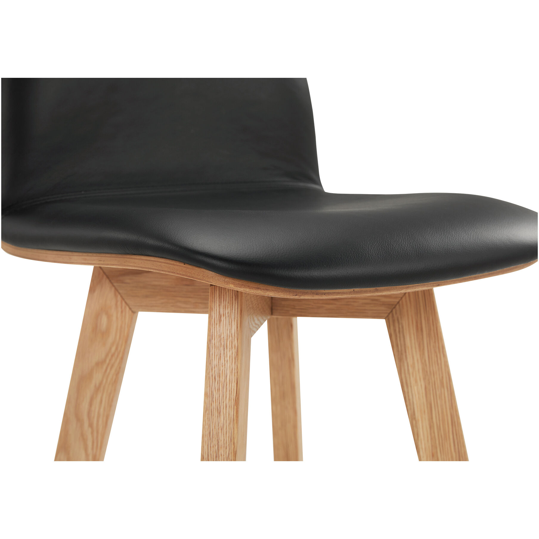 Napoli 37.5 inch Black Barstool, Leather