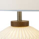 Moraga 24 inch 100.00 watt Walnut and White with Weathered Brass Table Lamp Portable Light